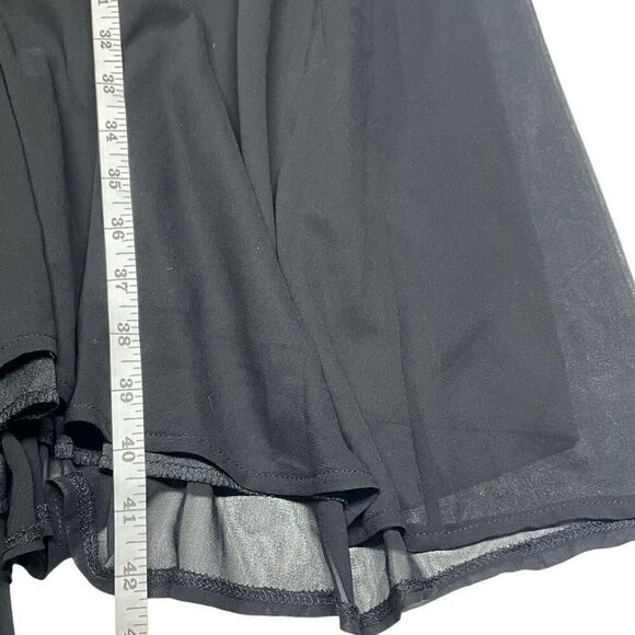 Nemidor Black Lace and Chiffon A-Line Dress L0139 - Picture 6 of 7